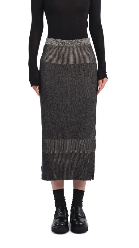 Knitted Two Tone Pencil Skirt online